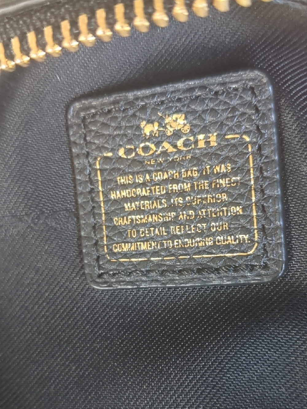 Coach black leather crossbody purse/bag - Picture 10 of 12